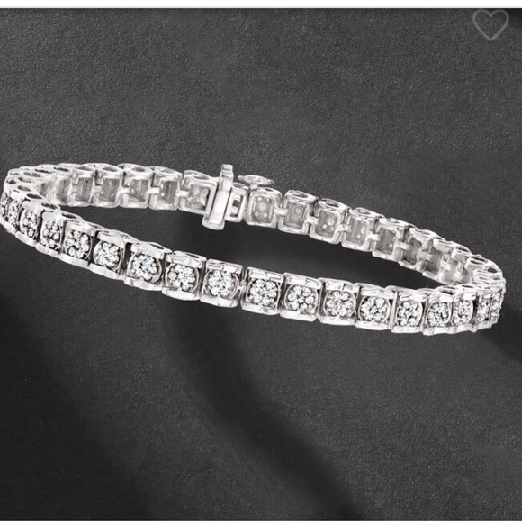 ROSS SIMONS 2.00 ct. t.w. Diamond Cluster Tennis Bracelet in Sterling Silver - Picture 15 of 15